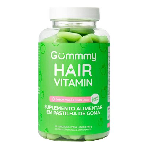Suplemento Alimentar Gummy Hair Vitamin Sabor Maçã Encantada com 60 Gomas
