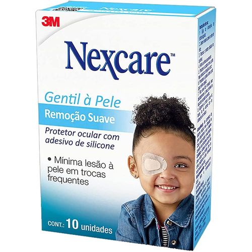 Protetor Ocular Gentil à Pele Infantil Nexcare com 10 Unidades
