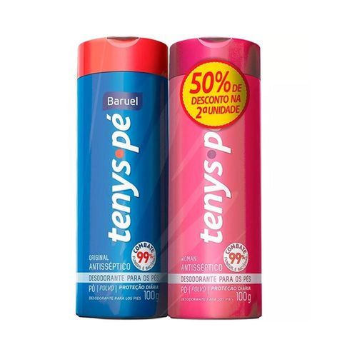 Kit Talco Desodorante para os Pés com 1 Tenys Pé Original 100g + 1 Woman 100g