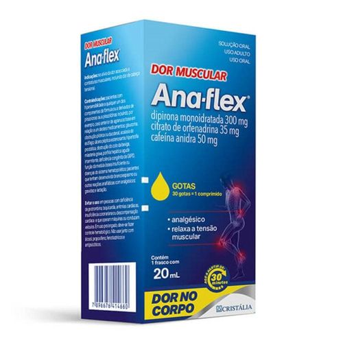 Ana-Flex Solução Oral 35mg/ml + 300mg/ml + 50mg/ml Solução de Uso Oral 20ml