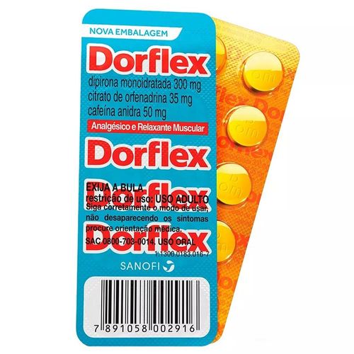 Dorflex 300mg + 35mg + 50mg com 24 Blísteres com 10 Comprimidos