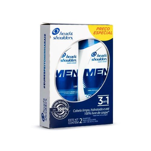 Kit Shampoo Anticaspa Men 3 em 1 Head & Shoulders com 2 Unidades com 200ml