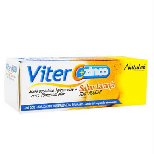 Viter C 1g + 10mg com 10 Comprimidos Efervescentes