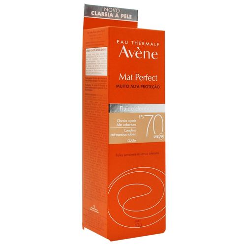 Protetor Solar Mat Perfect Clareador Claro FPS 70 Avène 40g