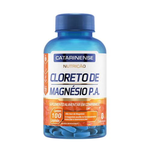 Suplemento Alimentar Cloreto de Magnésio P.A. Catarinense Nutrição com 100 Comprimidos