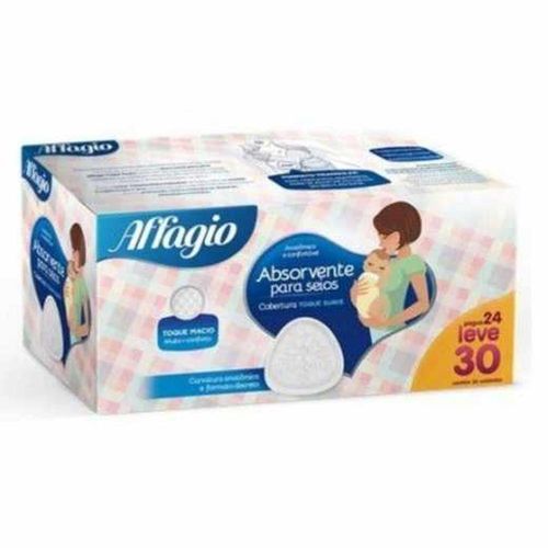 Absorvente Affagio para Seios Toque Macio Pague 24 e Leve 30 Unidades