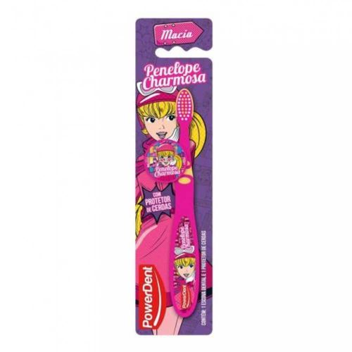 Powerdent Escova Dental Penelope Charmosa Teen Macia + Protetor de Cerdas com 1 Unidade