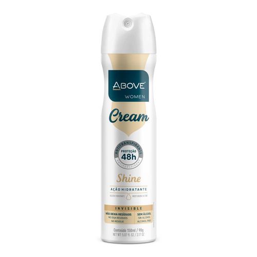 Desodorante Aerossol Above Feminino 48H Cream Shine 150ml