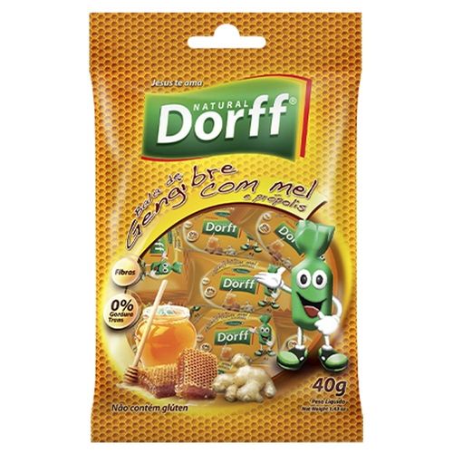 Bala de Gengibre Natural Dorff Mel e Própolis 40g