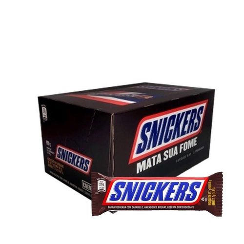 Display com Sticks de Chocolate Snickers com 20 Unidades com 45g