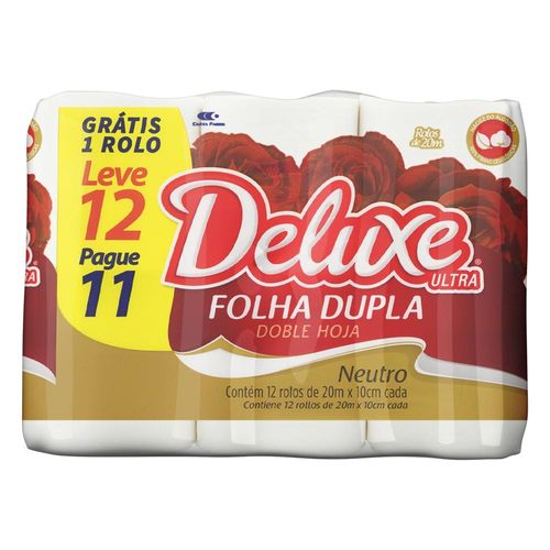 Papel Higiênico Deluxe Ultra Pague 11 e Leve 12 Unidades