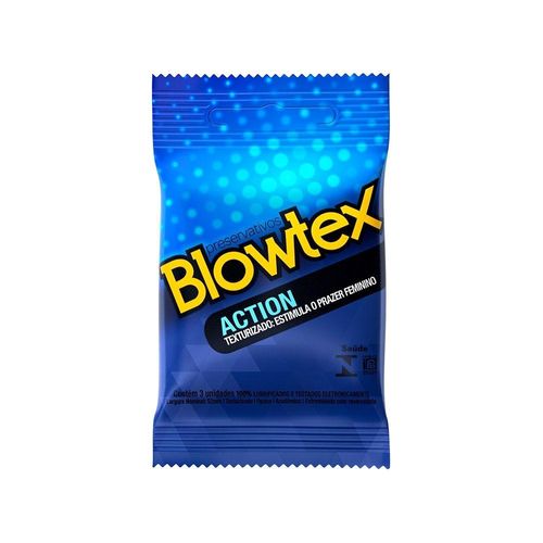 Preservativo Blowtex Action com 3 Unidades