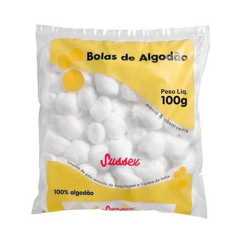 Algodão Sussex Bolas Branco 100g