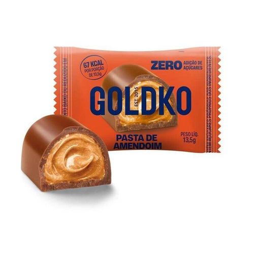 Bombom Chocolate Goldko Pasta de Amendoim Zero Açúcar 13.5g