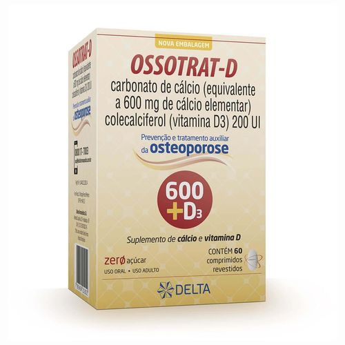 Ossotrat-D 600mg + 200UI com 60 Comprimidos Revestidos