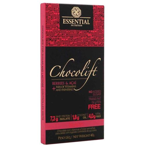 Barra de Chocolate Be Alive Berries Açaí Chocolift 40g