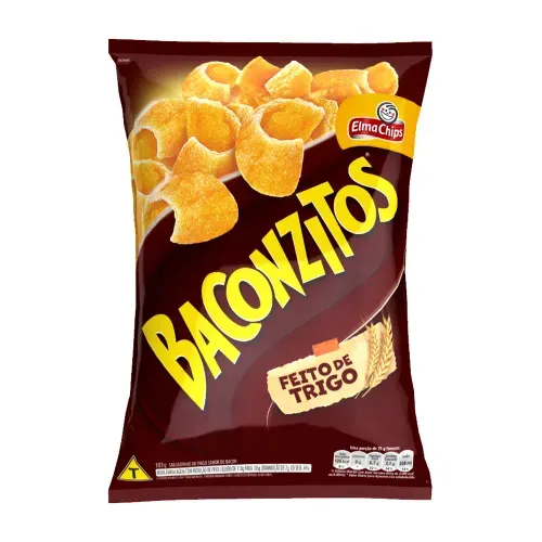 Salgadinhos de Trigo Sabor Bacon Baconzitos Elma Chips 103g