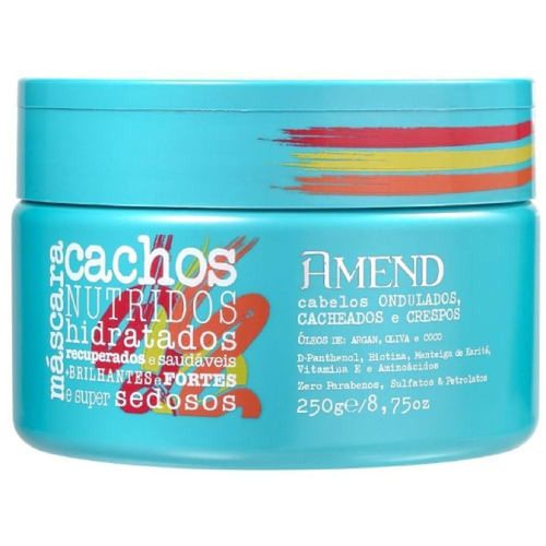 Máscara Capilar Amend Cachos Nutridos Hidratados 250g