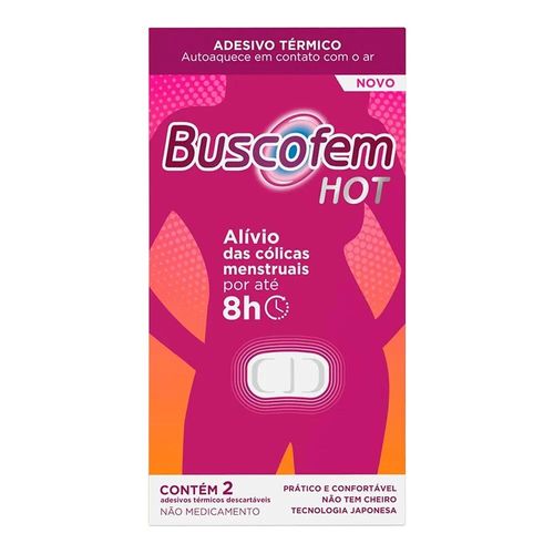 Buscofem Hot Cartuchos com 2 Adesivos Térmicos