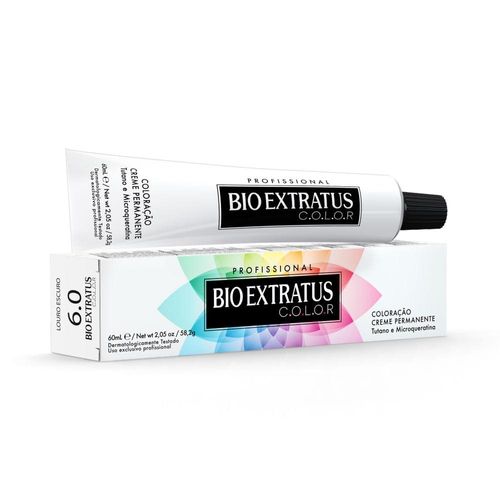 Tintura Capilar Creme Bio Extratus Color Nº 6.0 Louro Escuro 60ml
