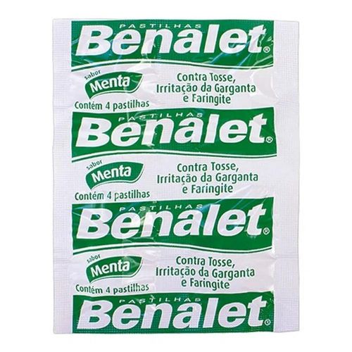 Benalet 5mg + 50mg + 10mg Sabor Menta com 13 Blísteres com 4 Pastilhas