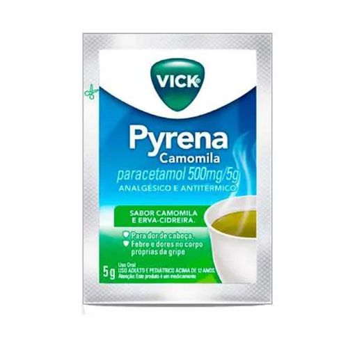 Vick Pyrena 500mg/5g Pó para Solução Oral Sabor Camomila e Erva-Cidreira Envelope com 50 Envelopes com 5g