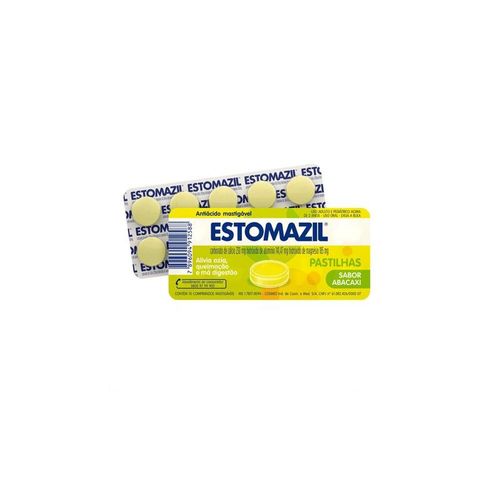 Estomazil Pastilhas 230mg + 185mg + 185mg Sabor Abacaxi com 25 Blísteres com 10 Comprimidos Mastigáveis