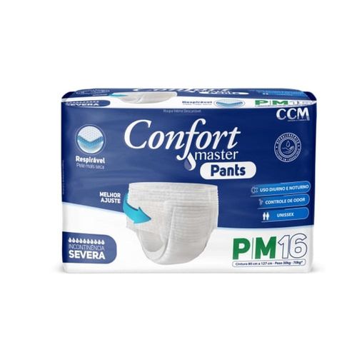 Fraldas Descartáveis Confort Master Pants P/M com 16 Unidades