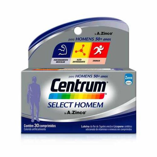 Suplemento Vitamínico Mineral Centrum Select Homem com 30 Comprimidos