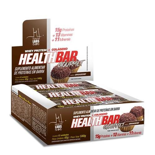 Healthbar Gourmet Brigadeiro com 12 Unidades com 45g