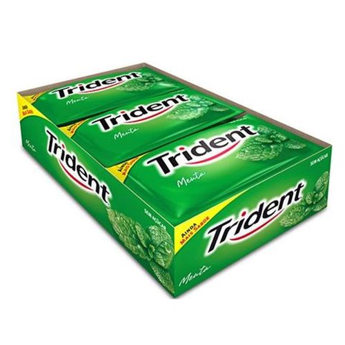 Display com Gomas de Mascar Trident Sabor Menta com 21 Unidades com 8g