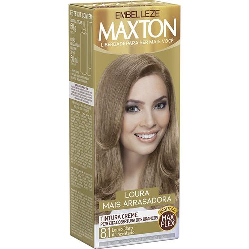Coloração Maxton N° 8.1 Louro Claro Acinzentado com 1 Unidade