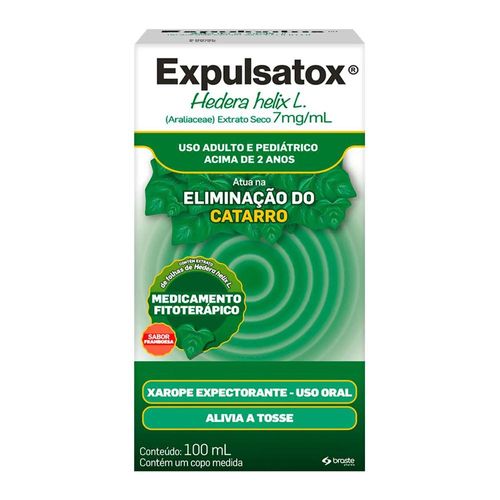 Expulsatox Adulto 7mg/ml com Copo Dosador Xarope Expectorante Framboesa 100ml