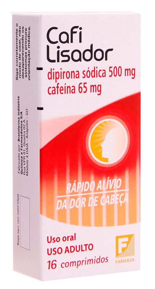 Cafilisador 500mg + 65mg com 16 Comprimidos
