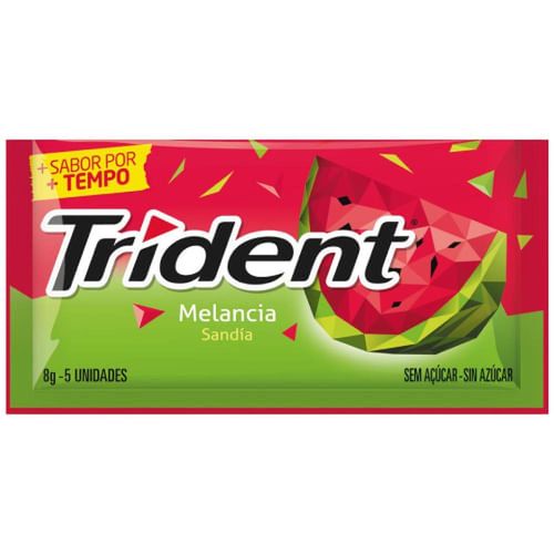 Display com Gomas de Mascar Trident Sabor Melância com 5 Unidades com 8g