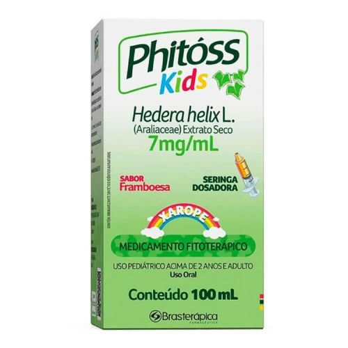 Phitoss Kids 7mg/ml Sabor Framboesa Xarope Frasco 100ml
