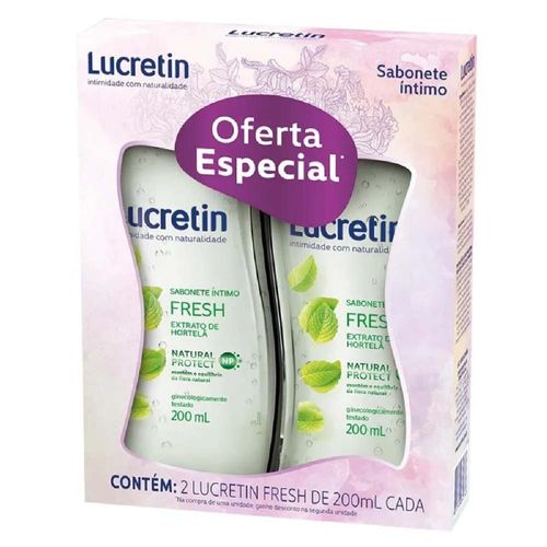 Kit Sabonetes Líquidos Íntimos Lucretin Fresh 2 Unidades com 200ml