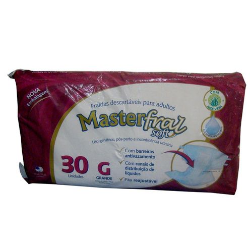 Fraldas Geriátricas Descartáveis Masterfral Soft G com 30 Unidades