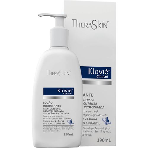 Loção Hidratante Klaviê Clinical Pele Seca e Sensível Theraskin 190ml
