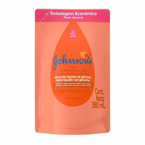 Sabonete Líquido de Glicerina Johnson'S Baby da Cabeça Aos Pés Refil 380ml