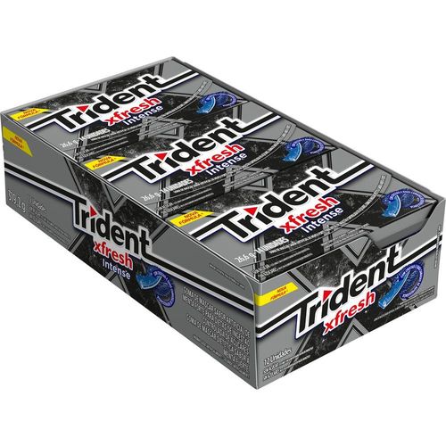 Display com Chicletes Trident 14s XFresh Intense com 12 Unidades com 26.6g
