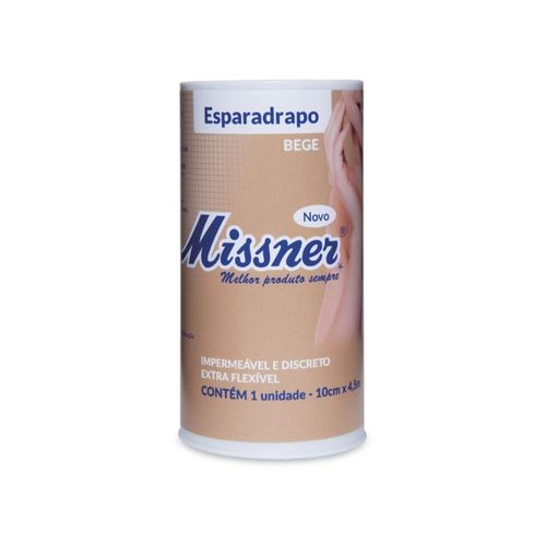 Esparadrapo Impermeável Missner Bege 10cm X 4,5m com 12 Unidades