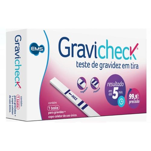 Teste de Gravidez Gravicheck com 1 Unidade