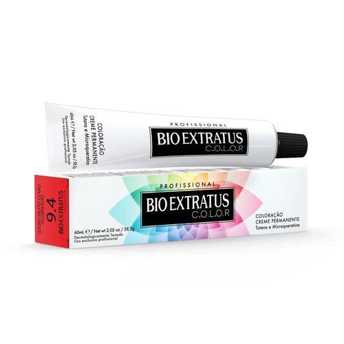 Coloração Creme Permanente Bio Extratus Cor Nº 9.4 Louro Muito Claro Acobreado 60ml