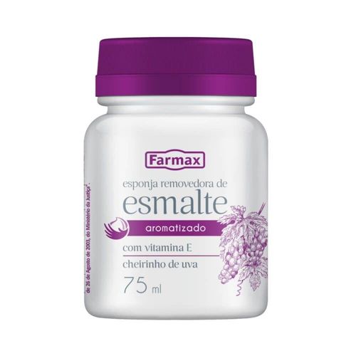 Esponja Removedora de Esmalte Cheirinho de Uva Farmax 75ml
