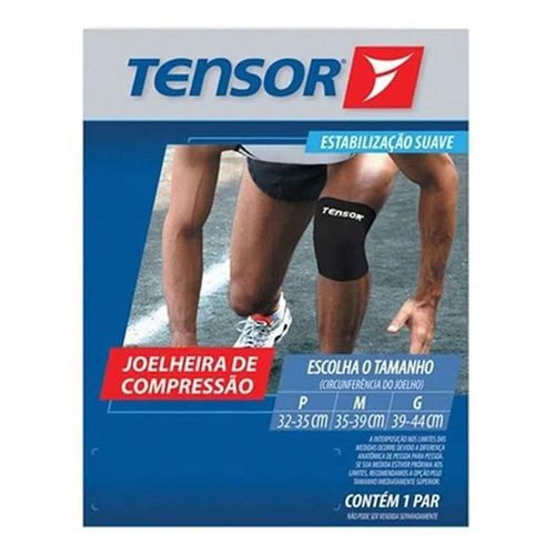 Tensor Joelheira Compressão Preta Tamanho G com 1 Unidade