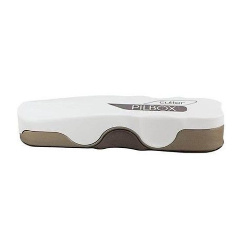 Cortador e Porta Comprimidos Pilbox Cutter Cinza com 1 Unidade