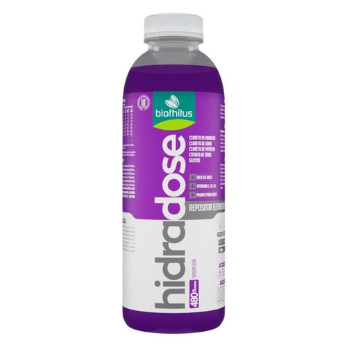 Soro Energético de Reidratação Biofhitus Hidradose Sabor Uva 480ml