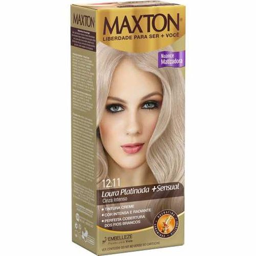 Coloração Maxton Nº 12.11 Louro Platina Cinza com 1 Unidade