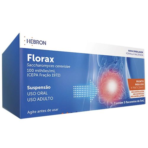 Florax SM 50 Milhões/ml Suspensão de Uso Oral com 5 Flaconetes com 5ml